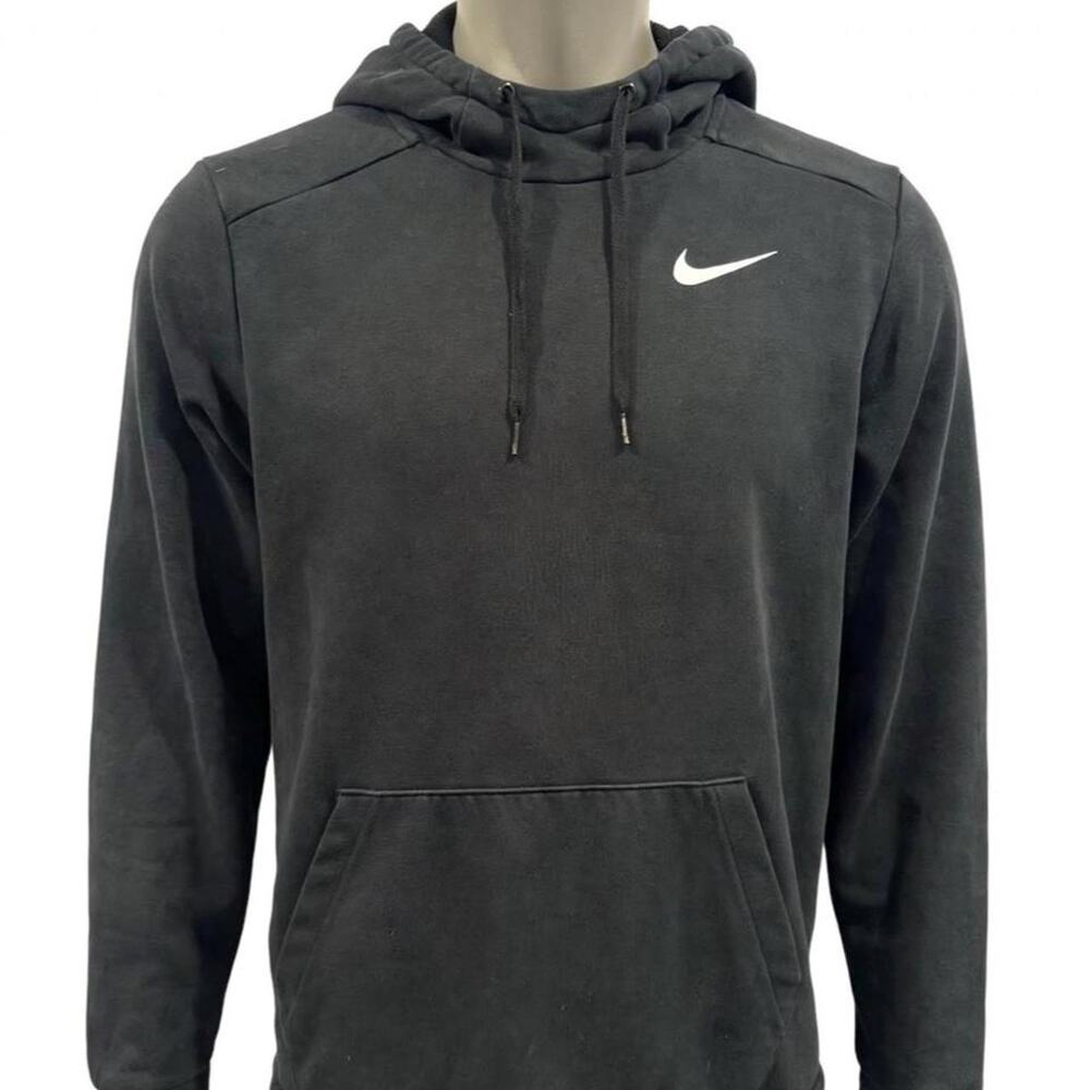 Nike Mens Dri-FIT Standard Fit Fleece Hoodie XL Tall Black Therma Swoosh